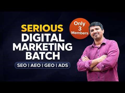 AI Era Digital Marketing Batch (Telugu) SEO, AEO, GEO, Ads Only 3 Seats | Digital Sam