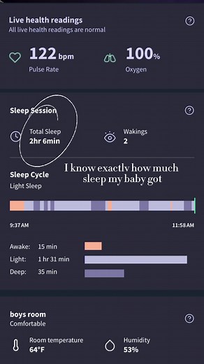 The ultimate naptime duo 👶💤☁️ Track your baby’s live Health Readings and get real-time notifications for peace of mind 🤍 #onlyowlet #babytok #naptime #babymusthaves #babysleep