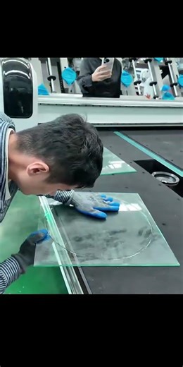 CNC Glass Cutting Machine | Precision Circular Glass Cutting in Action