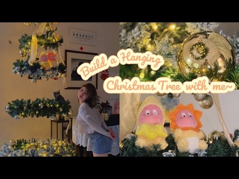 Artist Diaries ೄ࿐ Building a Floating Christmas Tree | Hanging Wreath Tree #christmasdecor