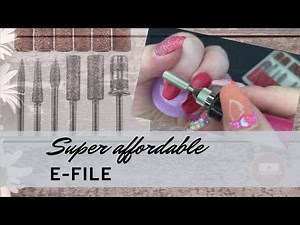 E file with dip powder