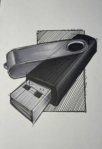 Apprends à dessiner une clé USB facilement !