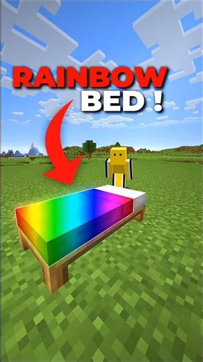How to Get Rainbow bed ! #minecraft #shortsfeed #ytshorts