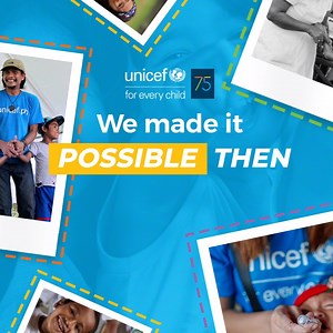 UNICEF was formed in 1946 to provide humanitarian assistance to children and women after World War II, no matter who they are or what country they're from. Since then, UNICEF has continued its mission to promote and protect the rights of children all over the world, including the Philippines. As the world faces another crisis, we will do whatever it takes to make it possible for Filipino children to fulfill their potential. We made it possible then for every child to enjoy their rights. We can m