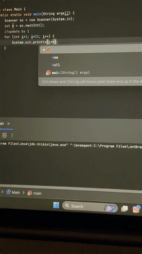 Print the table of a number input by the user. #java #programming #table #shorts