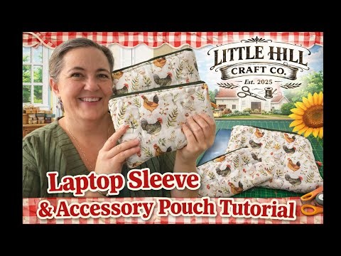 Quilted Laptop Sleeve & Accessory Pouch Tutorial | Easy Quilted Project one pattern two projects