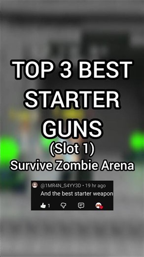 Top 3 Best Starter Guns in Survive Zombie Arena! #edit #roblox #celestial #bastion #interstellar