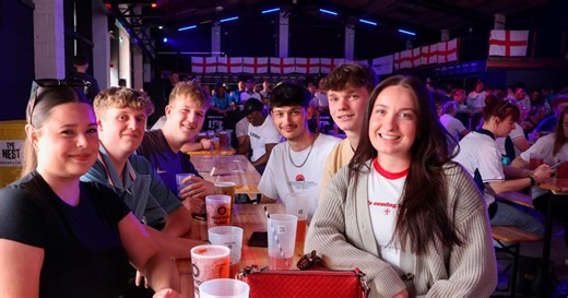 A dozen photos as England fans watch Euro 2024 match at new fanzone