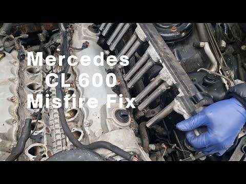 Mercedes CL 600 V12 Manifold dismantle and coil change for multiple misfire fault Part 1
