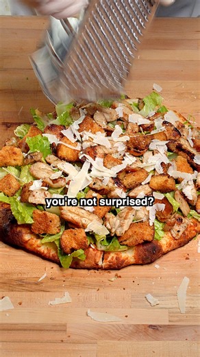 Caesar Salad Pizza 🍕 #shorts