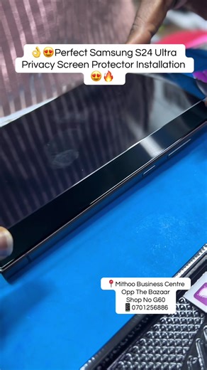 Samsung S24 Ultra Privacy Screen Protector Installation #fyp #foryou #foryoupage #samsungs24ultra #s24ultra