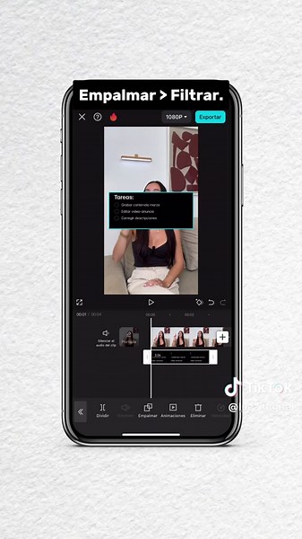 Guía de animación de checklist en CapCut