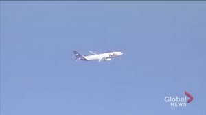 Neat video alert! While going in to land on Wednesday night, our Global 1 news helicopter caught this unique view of a FedEx jet taking off from the Edmonton International Airport. | Global Edmonton