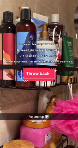 A shower tour from young crystella , she was crazy but also hilarious. But nonetheless I’ve always loved to have options ! Always had to have my @Tree Hut @Bath & Body Works #showertok #comedyvideo #showerroutines #throwback #fyp