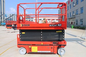 [Hot Item] Battery Powered 220V Moile Electric Scissor Lift Pushable Mini Scissor Lift Self-Propelled Man Lift Manlift Cherry Picker Boom Lift Vertical Mast Scissor Lift
