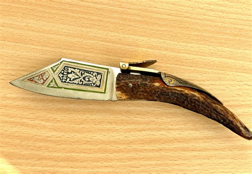 Antique German Folding Hunting Knife TOLEDO Etched Blade C.1900 Pre-wwi - Etsy Canada