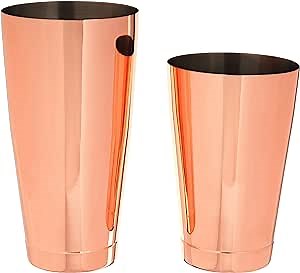 Barfly Shaker Cocktail Tin, Set (18 oz and 28 oz), Copper
