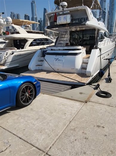 Porsche Loaded onto a Luxury Yacht
