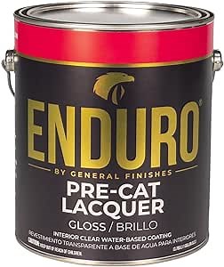 General Finishes Enduro Pre-Cat Lacquer, 1 Gallon, Gloss