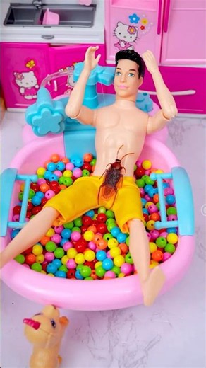 Satisfying Unboxing Barbie and Ken Family Playset, ASMR Video #shorts