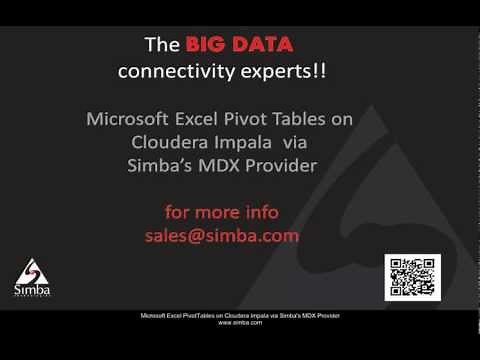 Microsoft Excel PivotTables on Cloudera Impala via Simba MDX Provider