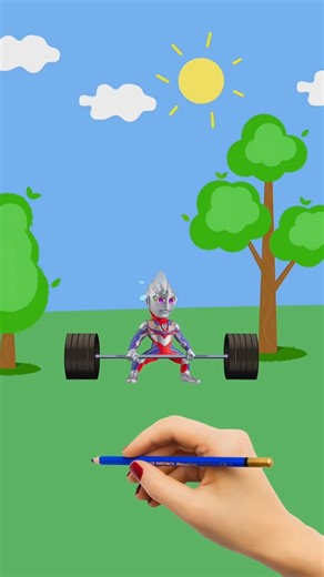 @ultra_animation_04 on Instagram: "Cartoon 3D animation Ultra verse 100 kg weight gain 😻💝"