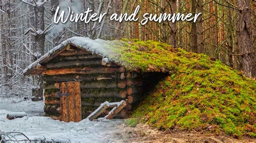 1.4M views · 37K reactions | My dugout shelter is warm at any time of year has a wide window and was built from start to finish. #building #bushcraft #wildlife #wilderness #outdoors #adventure #survival #logcabin #camping #OMG | Mountain Cabins | Facebook
