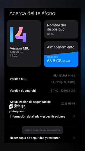 Cómo activar las opciones de desarrollador en Xiaomi #xiaomi #technology #tech #viral #miui #tecnologia #viraltiktok #viralvideo #gabosystems