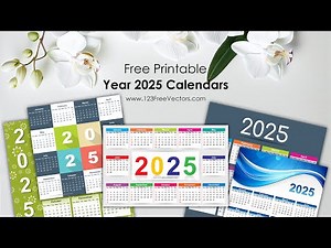 Free Download: 55 Colorful 2025 Calendar Designs In Vector & Pdf Formats | 123FreeVectors