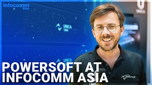 Powersoft ’s Francesco Fanicchi introduces Unica at InfoComm ASIA 2023. | Pro AVL Asia Magazine