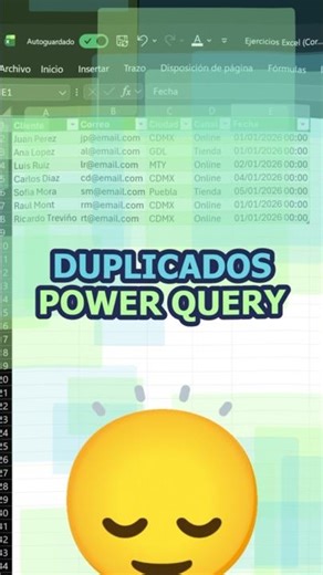 Quitar duplicados con Power Query en Excel #productividad #excel #powerquery