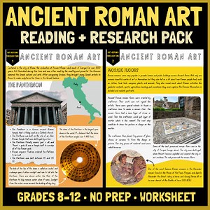 Ancient Roman Art History | Reading & Research Worksheets (Grades 8–12)