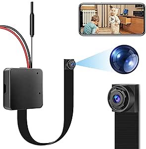 Tiguhtie Spy Camera Hidden Camera 20-Hour Battery Life, WiFi Wireless Mini Hidden Camera, 1080P DIY Portable Pocket Button Cam Covert Camera for Home Security Surveillance with Motion Detection
