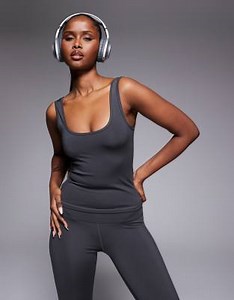 4505 Icon active slightly cropped vest in smoke grey | ASOS