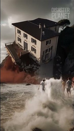 Luxury Cliffside Villa Collapses into the Sea