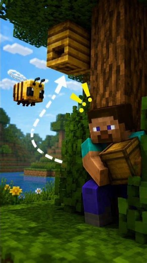 Trying to catch bee __ #minecraft