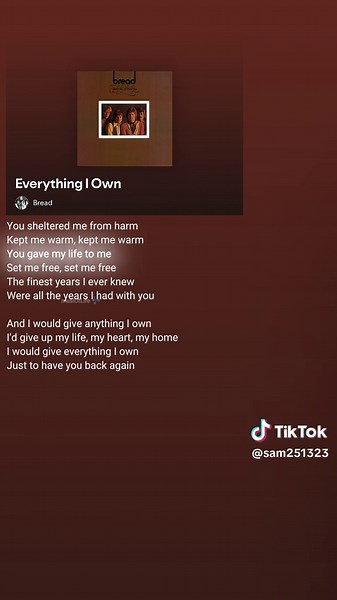 Everything I Own by Bread - Meaning and Lyrics Explained