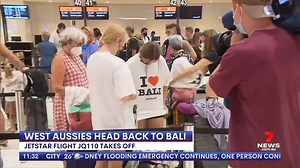 Perth passengers have boarded for Bali on the first flight from here to the holiday island in two years! Jetstar hopes it's the first of many, it's planning for double daily flights by June. www.7NEWS.com.au #7NEWS | 7NEWS Perth