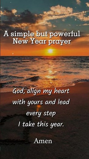 A simple but powerful New Year prayer