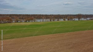 The Vistula River in its middle course, Poland.