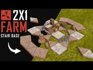 The ULTIMATE 2X1 STAIR Base | Defendable FARM | Chickens & Bees | Refinery | SOLO/DUO | RUST 2025