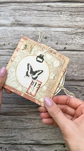 Mini journal from one page! Starting size is 8x8” Complete tutorial is here: https://youtu.be/5UfiZFPtfpE?si=n4pE6an7aDrbKqYF Paper pads are out of stock…hopefully getting them back soon! 🫶🏻 | Pink Monarch Prints