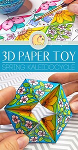 PAPER TOY | Spring Kaleidocycle to Color, Craft & Play - Hattifant
