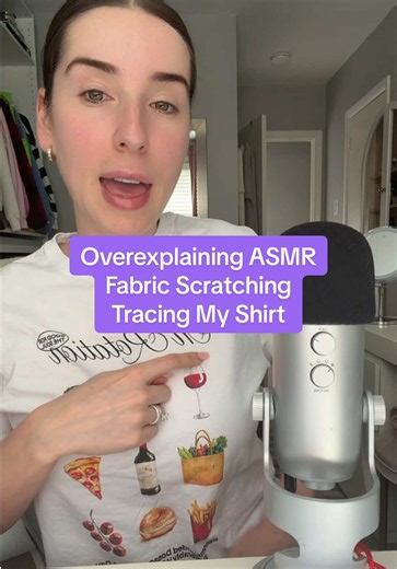 Wore this shirt to work (from home) and it was a nice little conversation starter in my meetings lol #asmr #fabricscratching #overexplaining #tracing #whispering