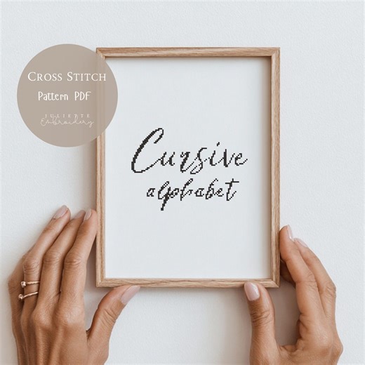 Full Alphabet Cross Stitch Pattern PDF | Calligraphy Font Cross Stitch Pdf|modern Letters Embroidery Chart|abc Text Pattern for Stitcher|380 - Etsy