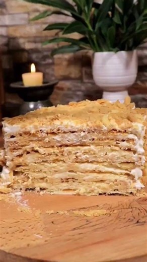 Napoleon cake looks simple until you see the layers