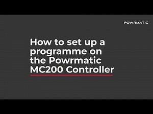 An explanation of the Prog Setting screen within the Powrmatic MC200/MC300 Controller
