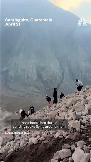 Tourists scramble as Guatemala volcano erupts
