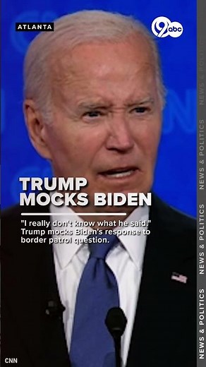 Trump mocks biden debate moment: "I really don't know what he said"