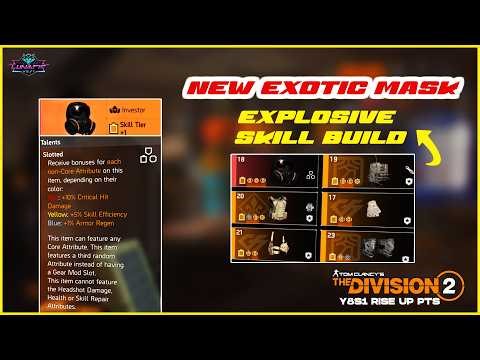 #1 Exotic Mask "INVESTOR" Skill Explosive Build | Division 2 Y8S1 PTS
